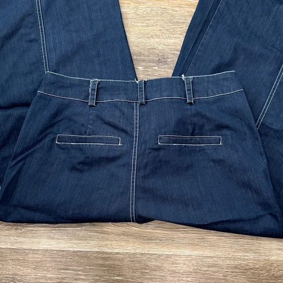 NY& Company Super Wide Leg Women's Jeans in Dark Blue - Picture 8 of 12